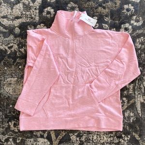 VINEYARD VINES Dreamcloth Funnel neck 1/2 zip,SMALL Flamingo Heather
